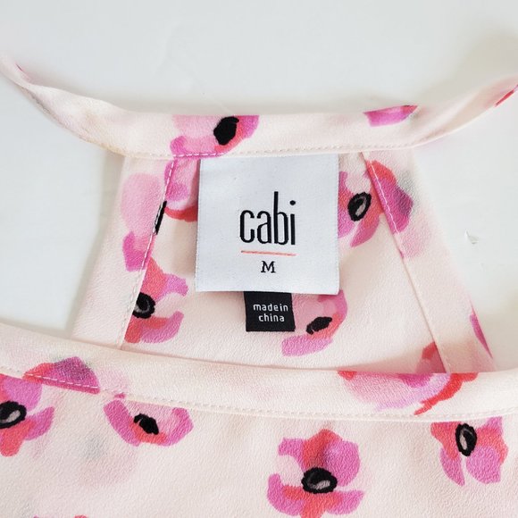 CABI Floating Poppies Tie Back Pink Halter Top M - Picture 3 of 10